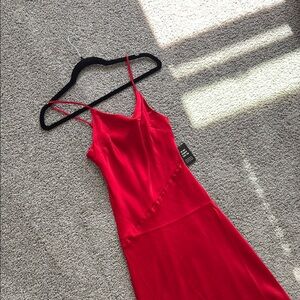 Express slip dress red